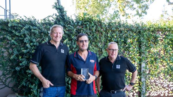 David from Miza Home Security receiving 20 years of partnership award